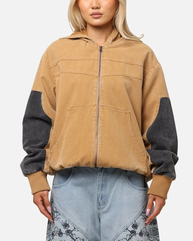 Saint Morta Hooded Workwear Jacket Tan/Black sold by Culture Kings