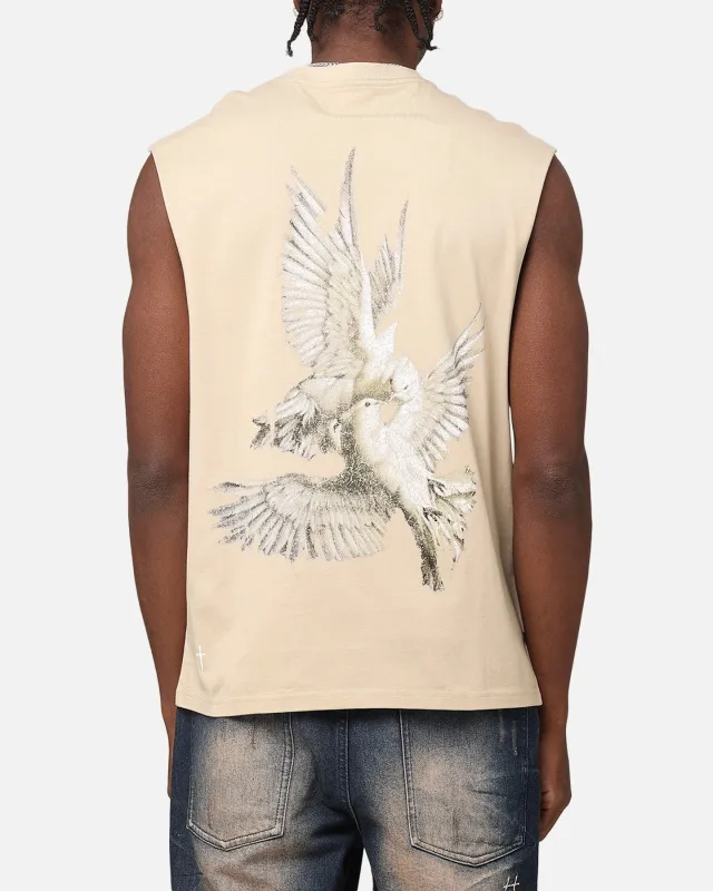 Saint Morta Doves Oversized Muscle T-Shirt Stone sold by Culture Kings