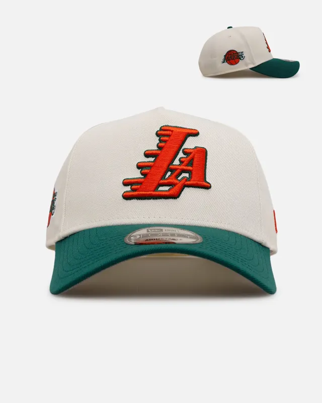New Era Los Angeles Lakers 'Citrus' 9FORTY A-Frame Snapback Chrome/Green/Orange sold by Culture Kings