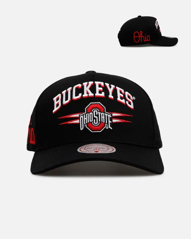 Mitchell & Mess Ohio State Buckeyes 'Shadow Script' Pro Pinch Snapback Black sold by Culture Kings
