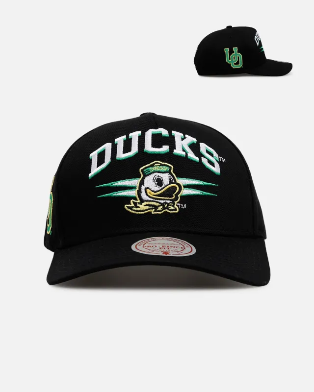 Mitchell & Mess Oregon Ducks 'Shadow Script' Pro Pinch Snapback Black sold by Culture Kings