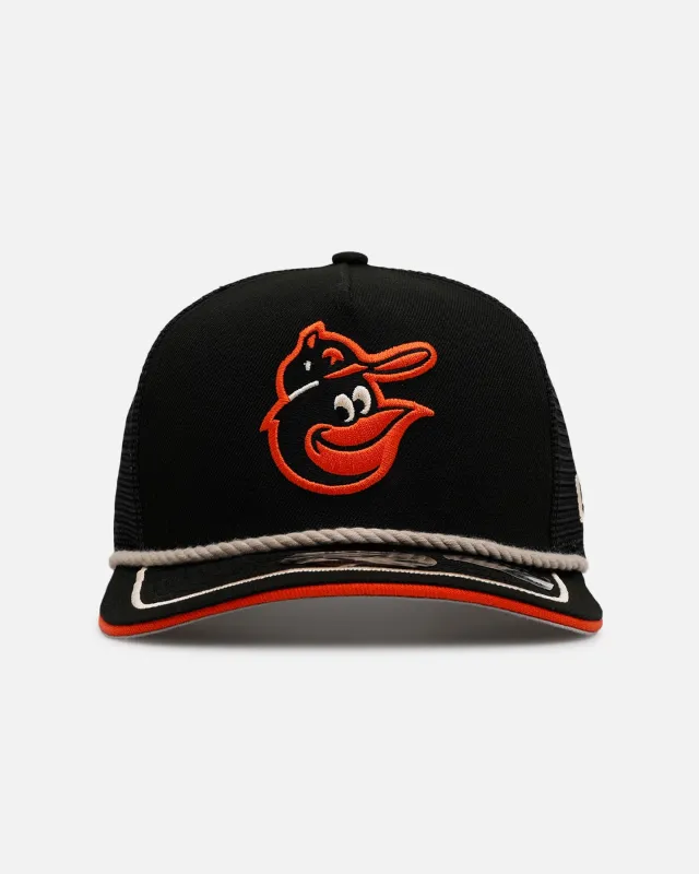 New Era Baltimore Orioles 'Spring Injection' 9FIFTY A-Frame Trucker Snapback Black sold by Culture Kings