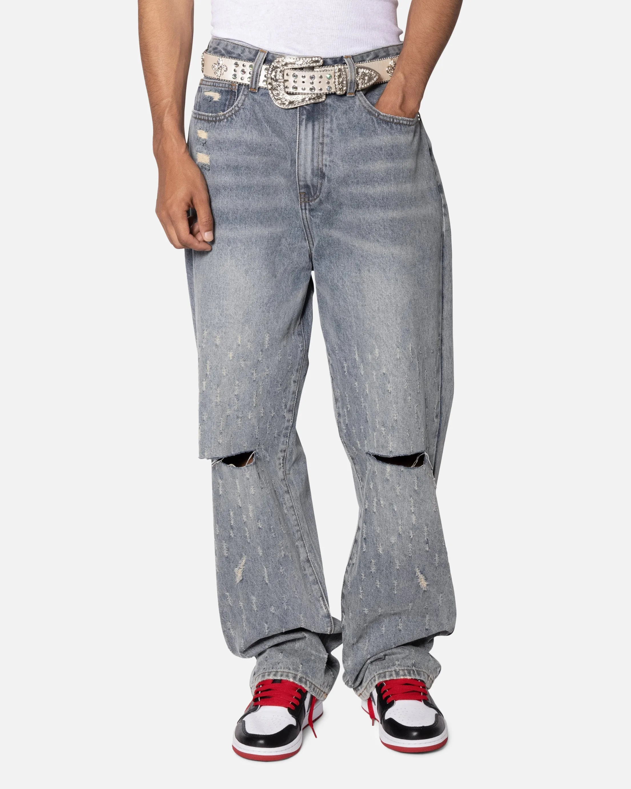 MNML Fleur Studded Rhinestone Belt Off White sold by Culture Kings product image thumbnail 4