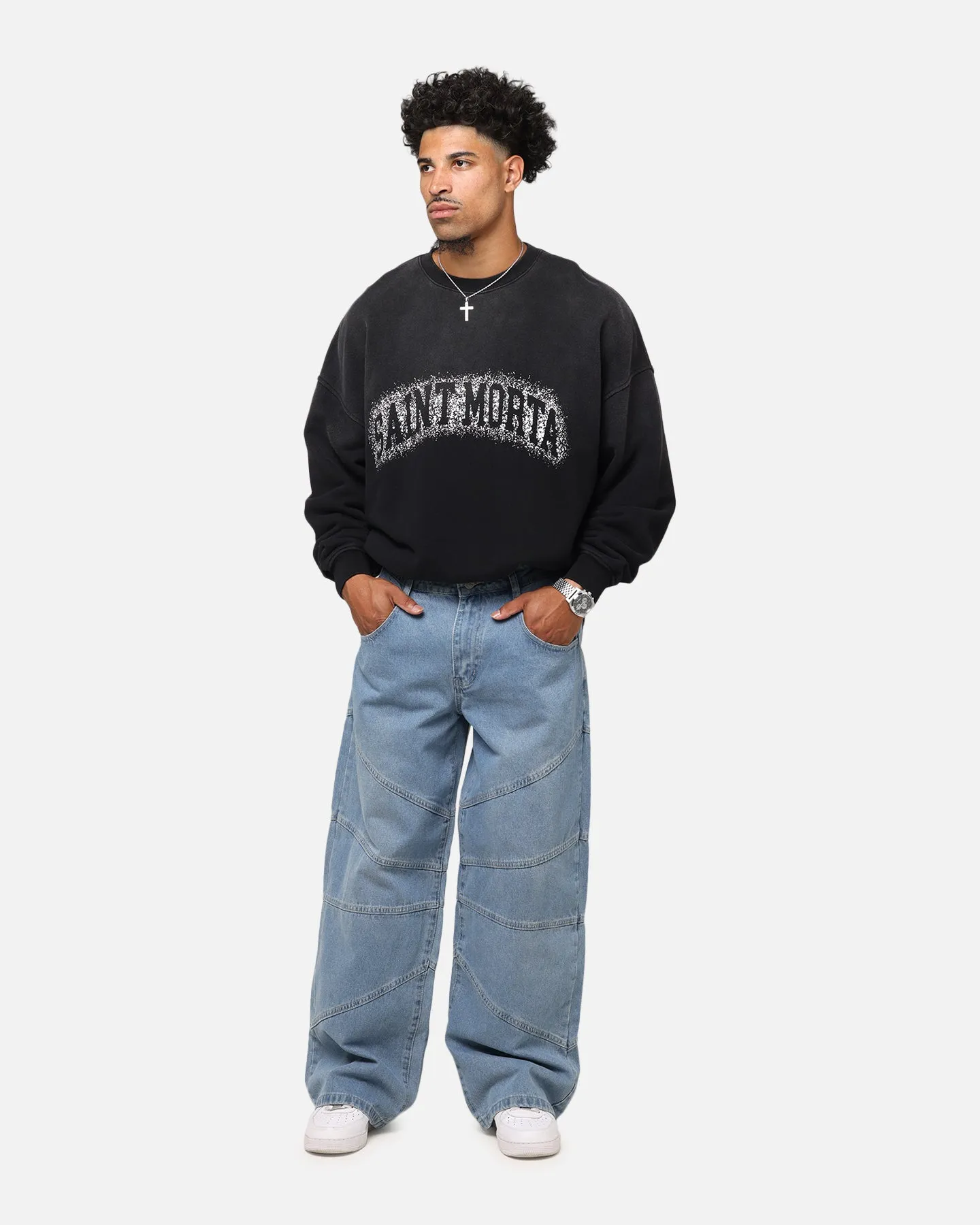 Saint Morta Spray Logo Crewneck Black sold by Culture Kings product image thumbnail 2