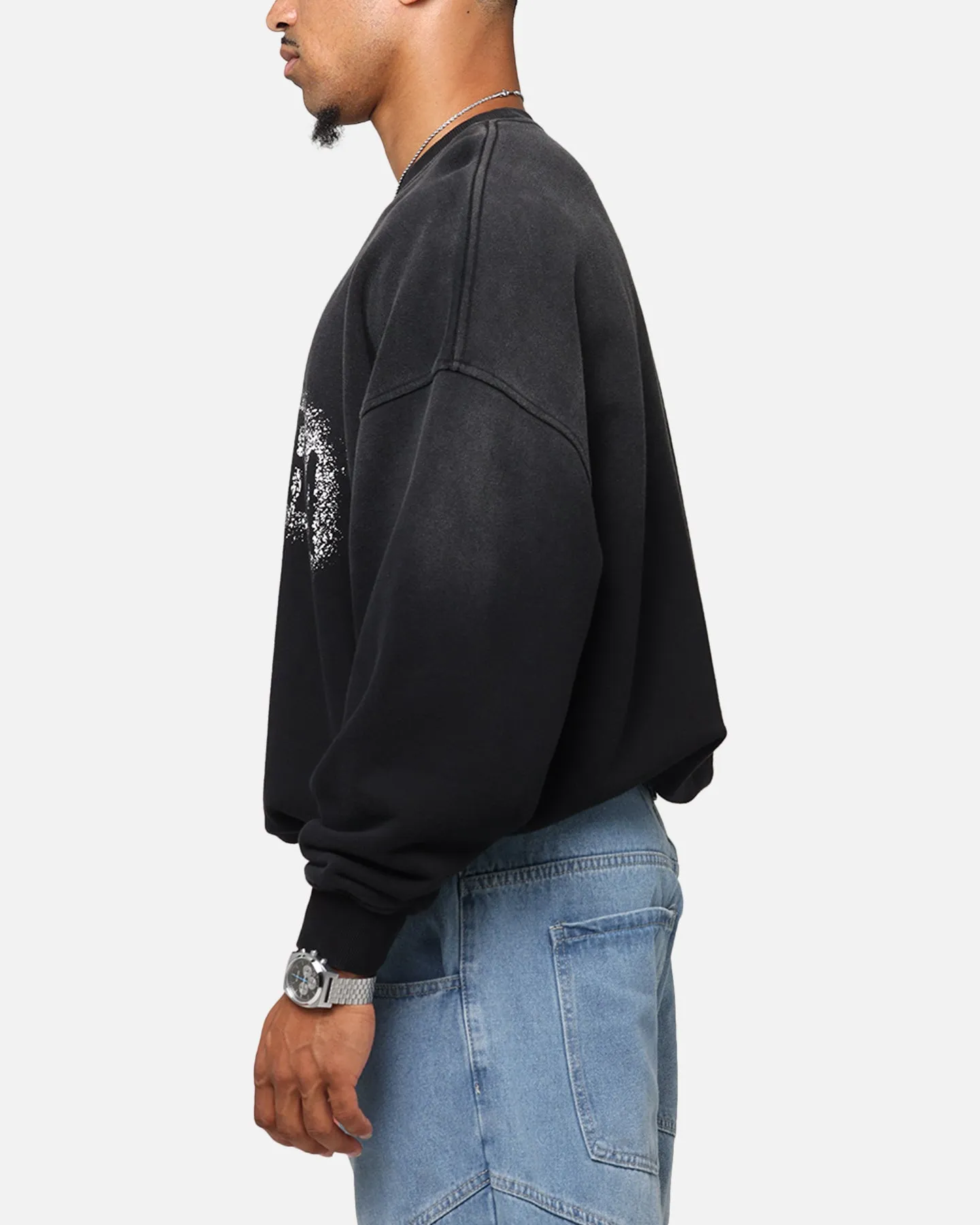 Saint Morta Spray Logo Crewneck Black sold by Culture Kings product image thumbnail 5