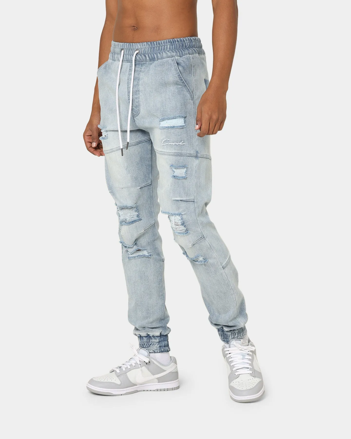 Carré Distressed Premiere Joggers Light Blue sold by Culture Kings