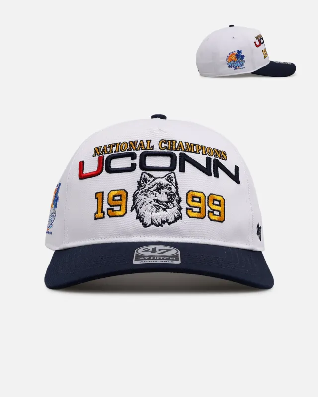 47 Brand UCONN 1999 'March Madness' Hitch Snapback White/Navy sold by Culture Kings
