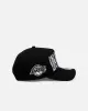 New Era Los Angeles Lakers 'Oversized Gothic Script Crown' 9FORTY A-Frame Snapback Black/White sold by Culture Kings