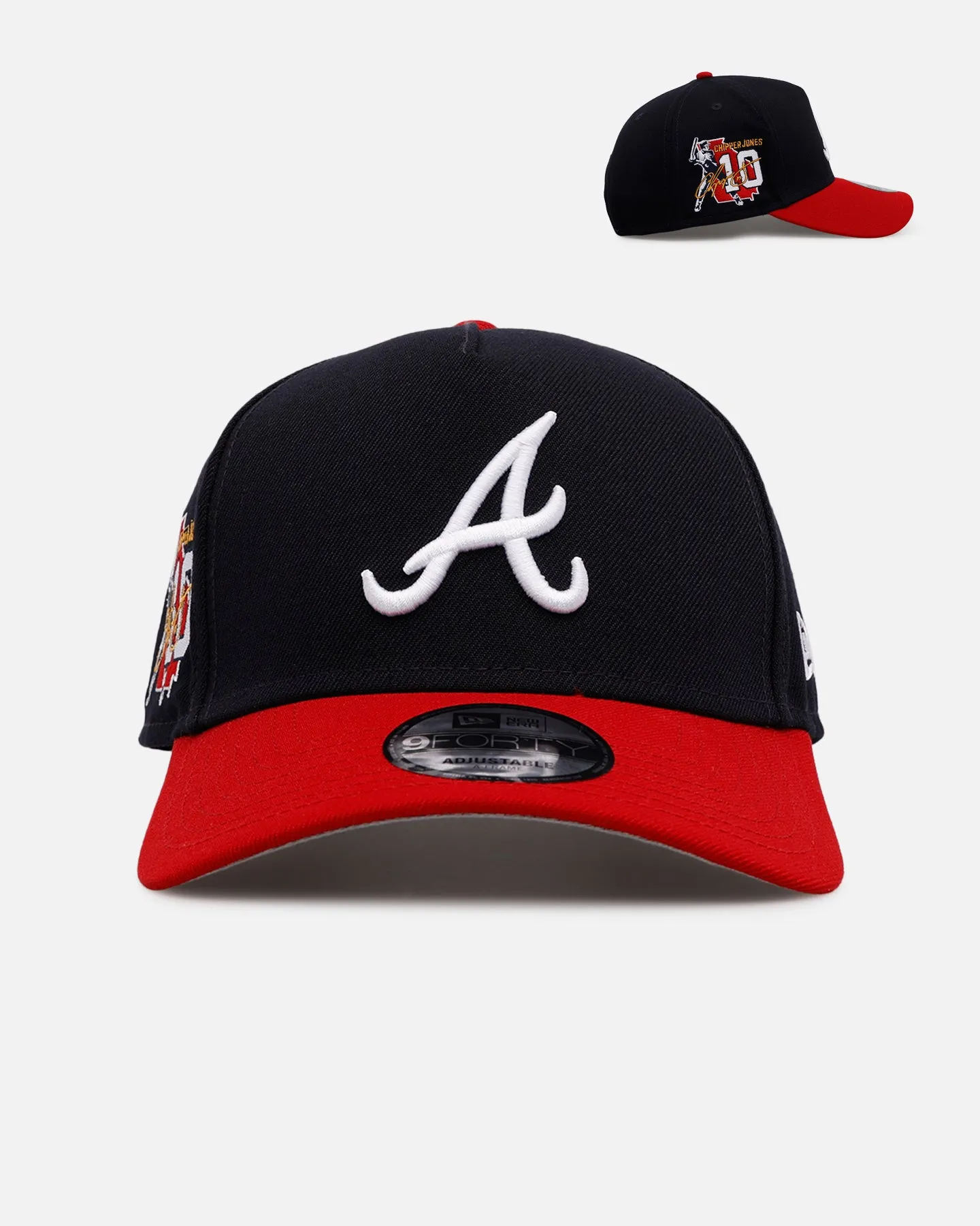 New Era Atlanta Braves 'MLB Legends' Chipper Jones 9FORTY A-Frame Snapback Official Team Color sold by Culture Kings