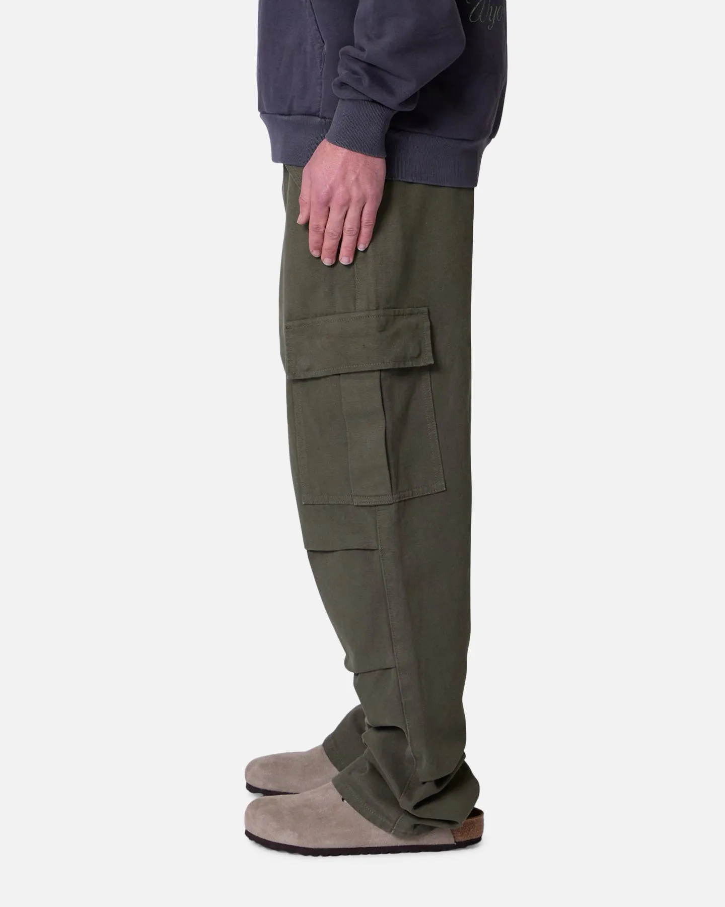 MNML Ultra Baggy Extended Knee Denim Pants Olive sold by Culture Kings product image thumbnail 3
