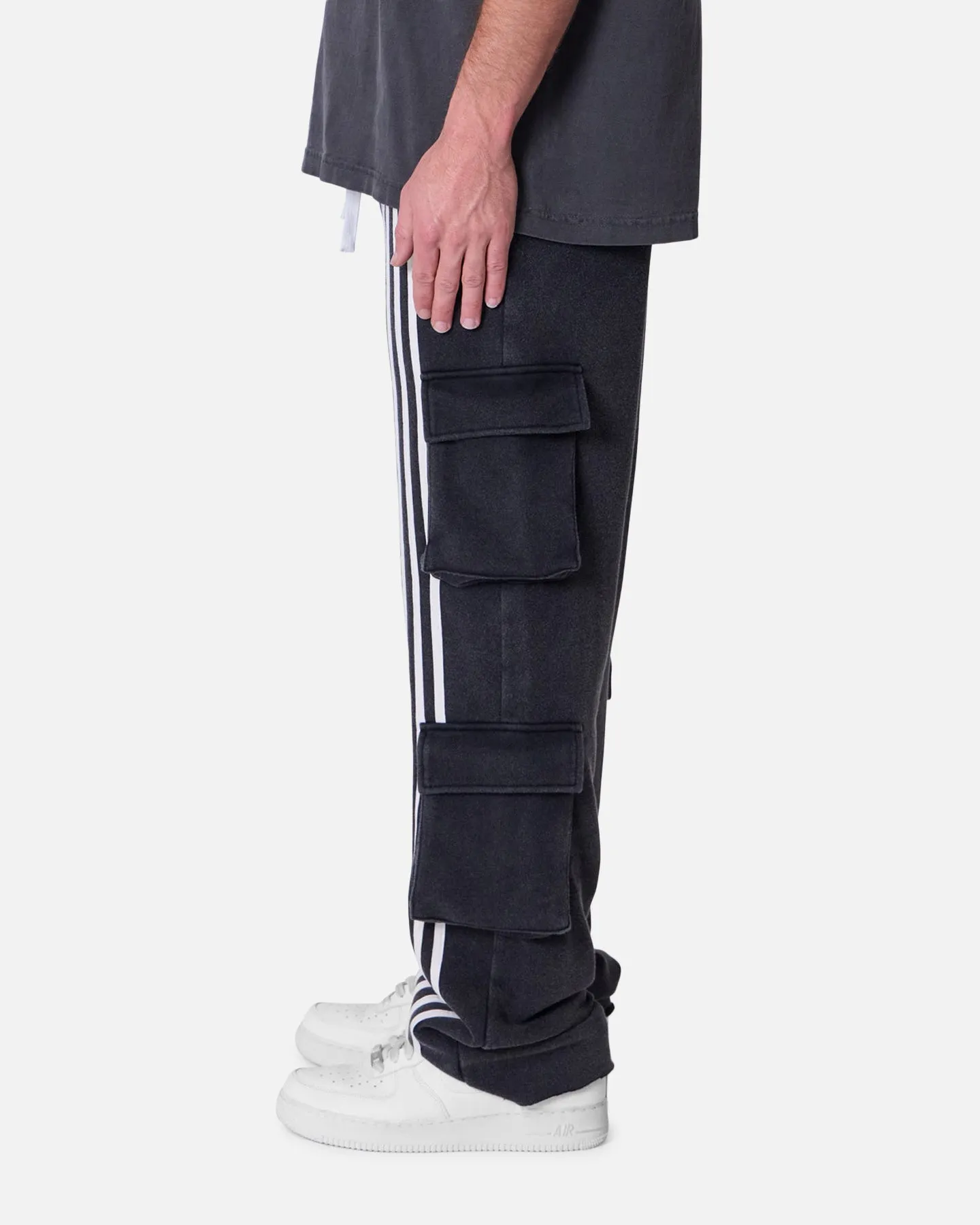 MNML Front Stripe Sweatpants Washed Black sold by Culture Kings product image thumbnail 3