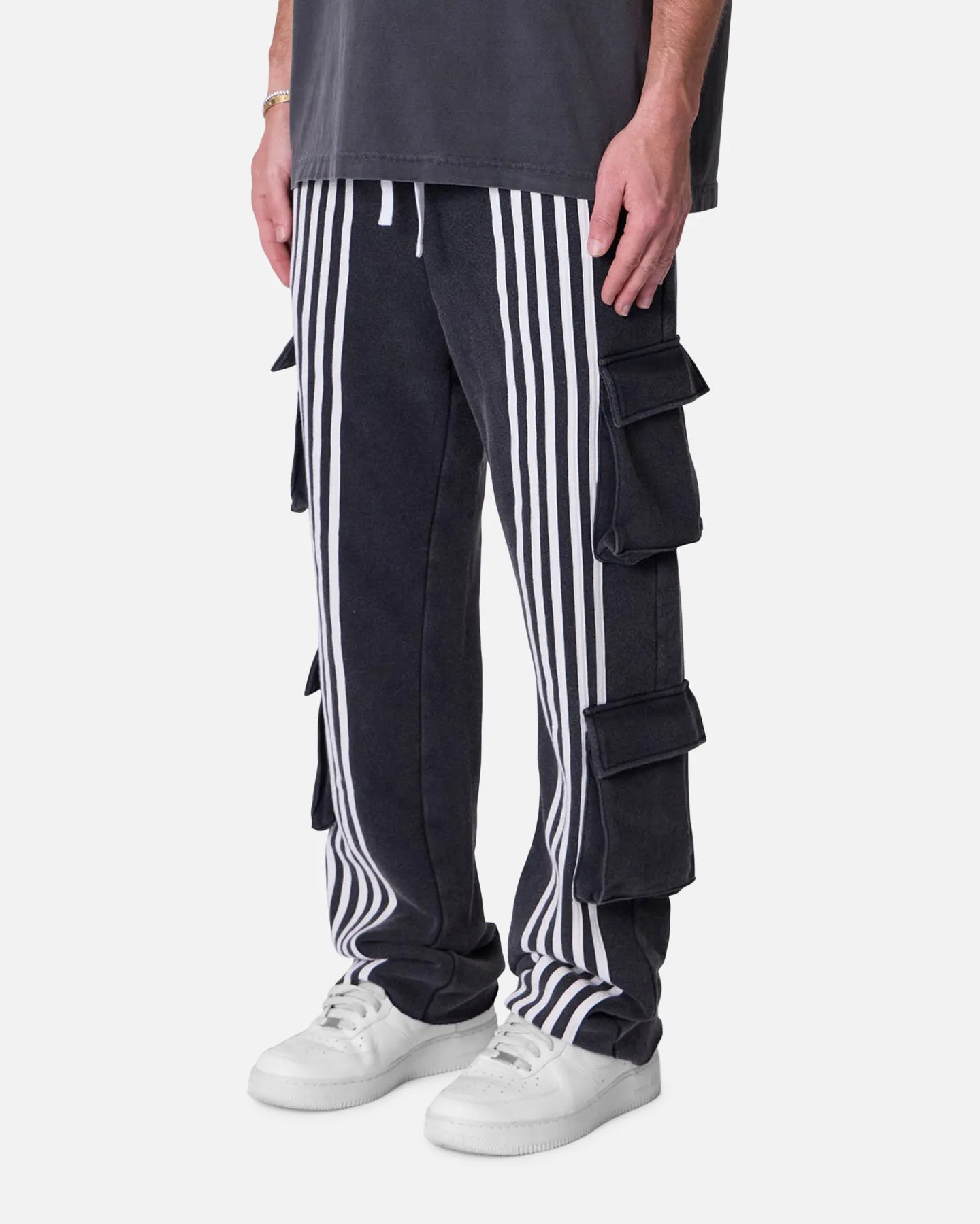 MNML Front Stripe Sweatpants Washed Black sold by Culture Kings product image thumbnail 2