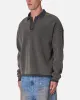 MNML Polo Thermal Long Sleeve T-Shirt Charcoal Grey sold by Culture Kings