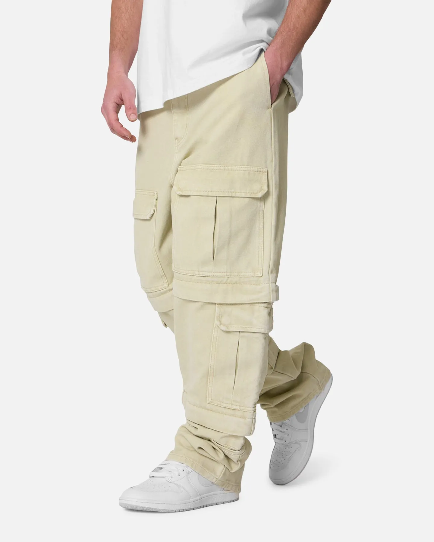 MNML Ultra Baggy Channel Cargo Denim Pants Tan sold by Culture Kings product image thumbnail 5