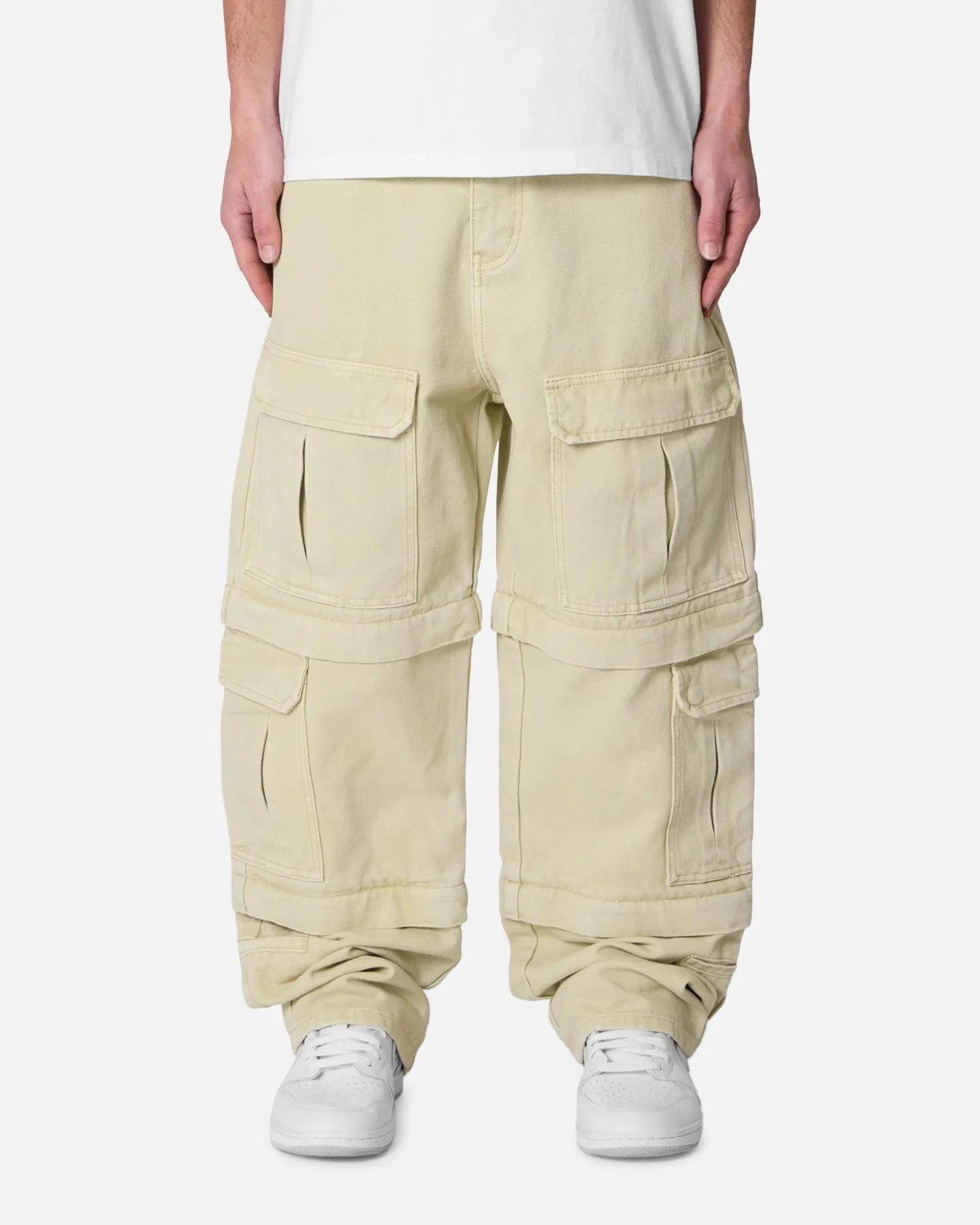 MNML Ultra Baggy Channel Cargo Denim Pants Tan sold by Culture Kings