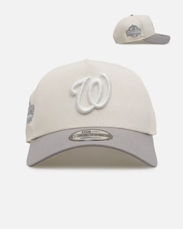 New Era Washington Nationals 'Too Clean' 9FORTY A-Frame Snapback Chrome sold by Culture Kings