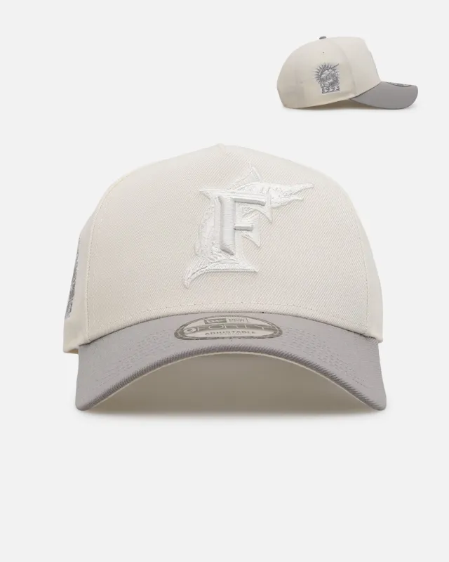New Era Florida Marlins 'Too Clean' 9FORTY A-Frame Snapback Chrome sold by Culture Kings