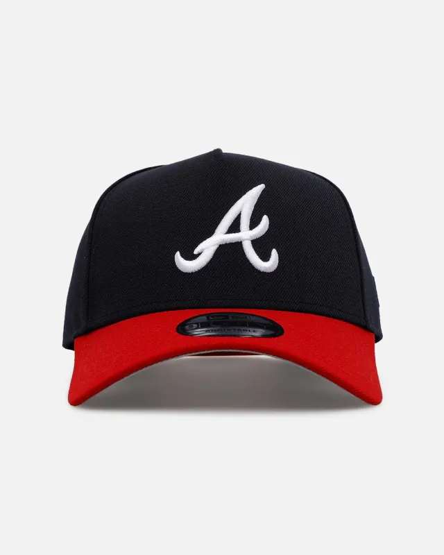 New Era Atlanta Braves 'Homage' 9FORTY A-Frame Snapback Navy/Red sold by Culture Kings