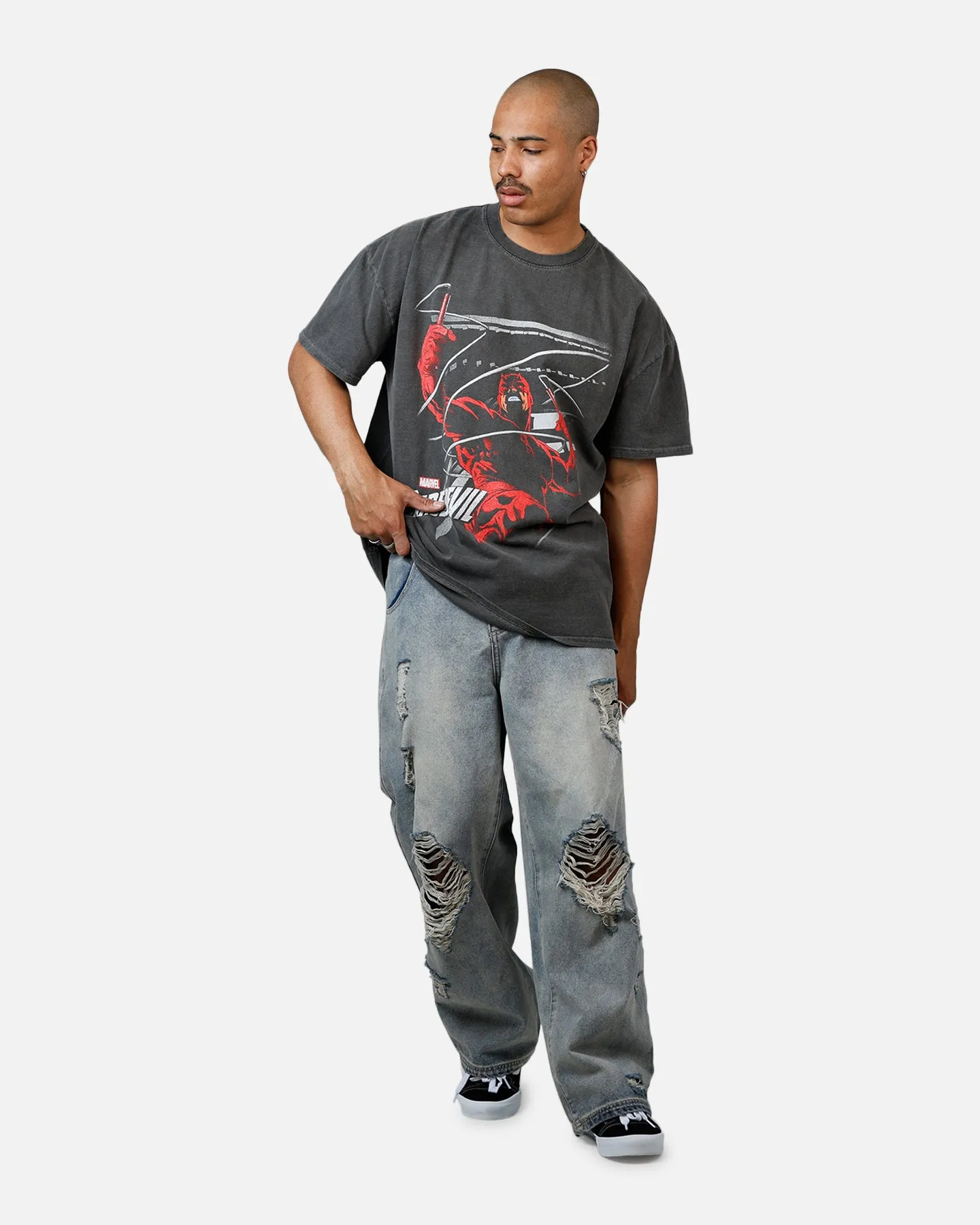 American Thrift Marvel Daredevil Poster Heavyweight T-Shirt Black Wash sold by Culture Kings product image thumbnail 3