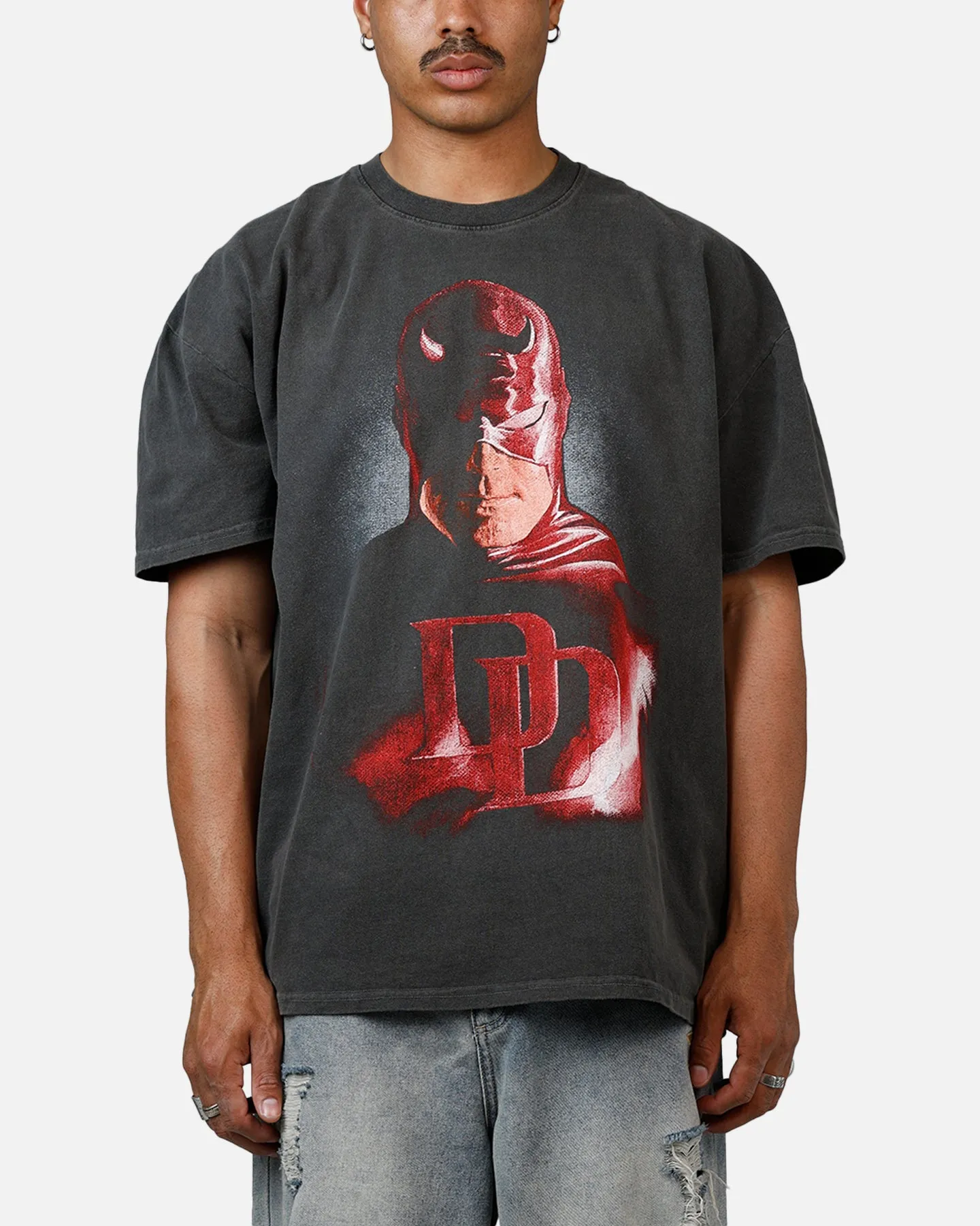 American Thrift Marvel Daredevil Face Heavyweight T-Shirt Black Wash sold by Culture Kings