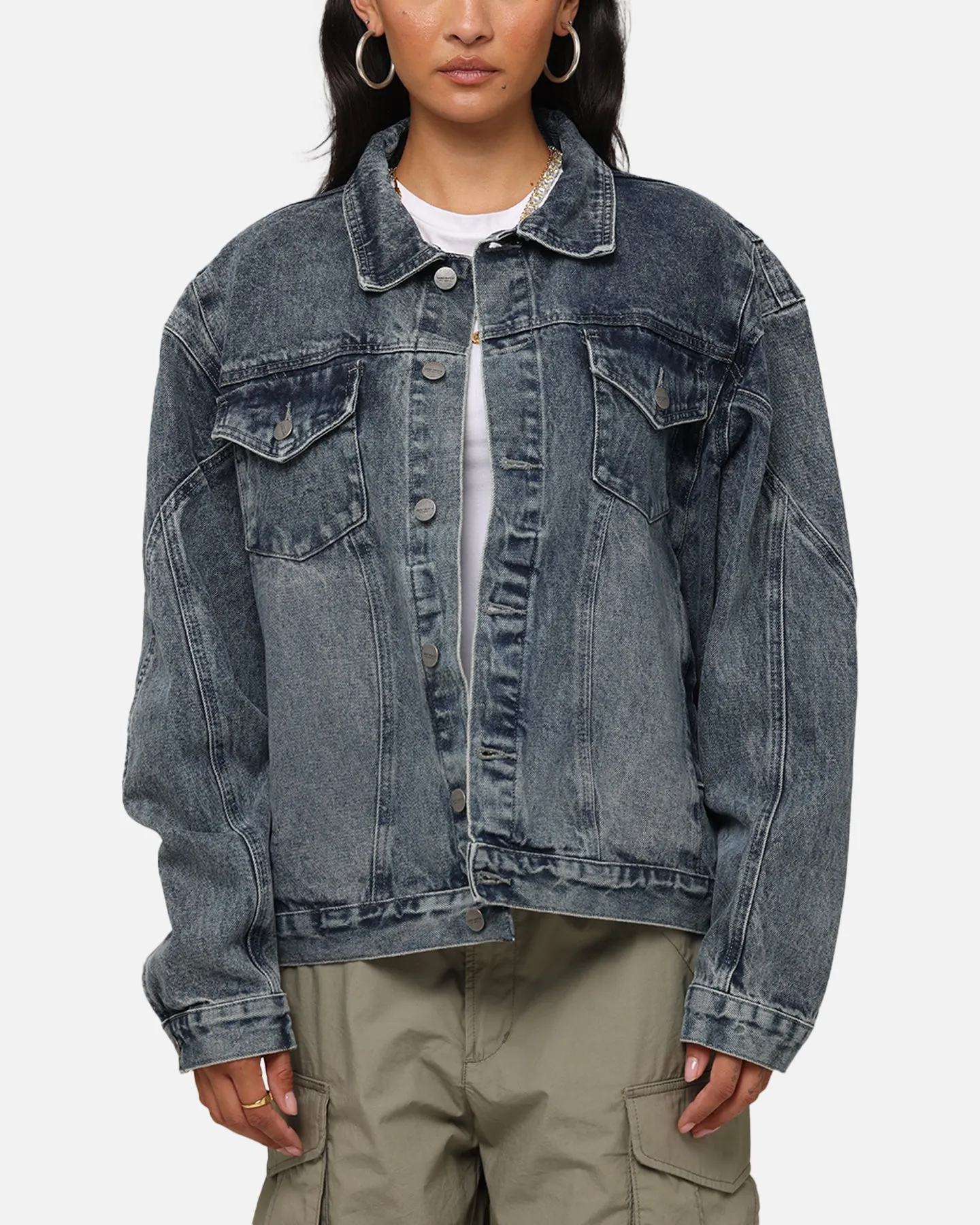 Saint Morta Armoury Denim Jacket Dirty Denim sold by Culture Kings