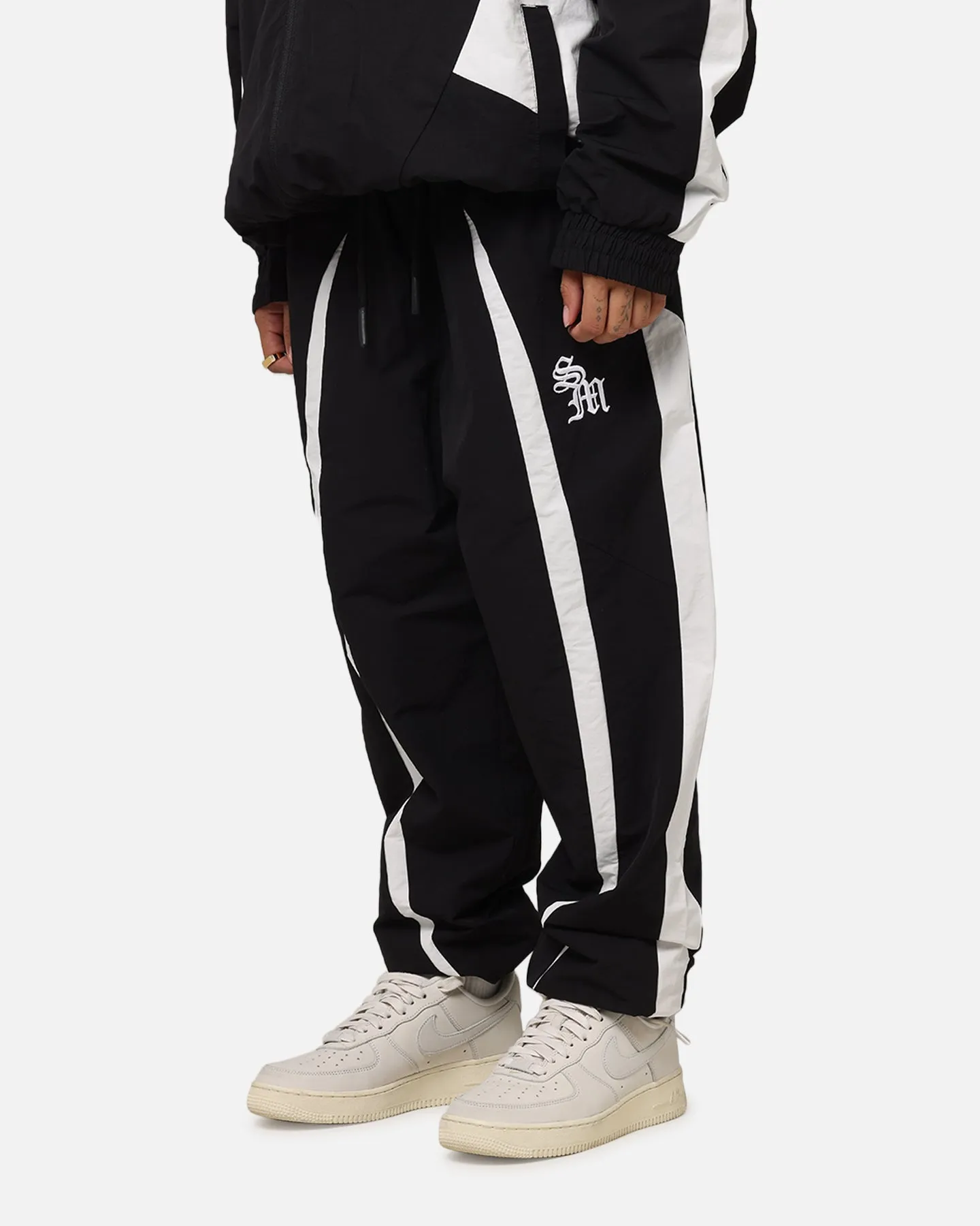 Saint Morta Oblivioin Nylon Track Joggers Black/White sold by Culture Kings