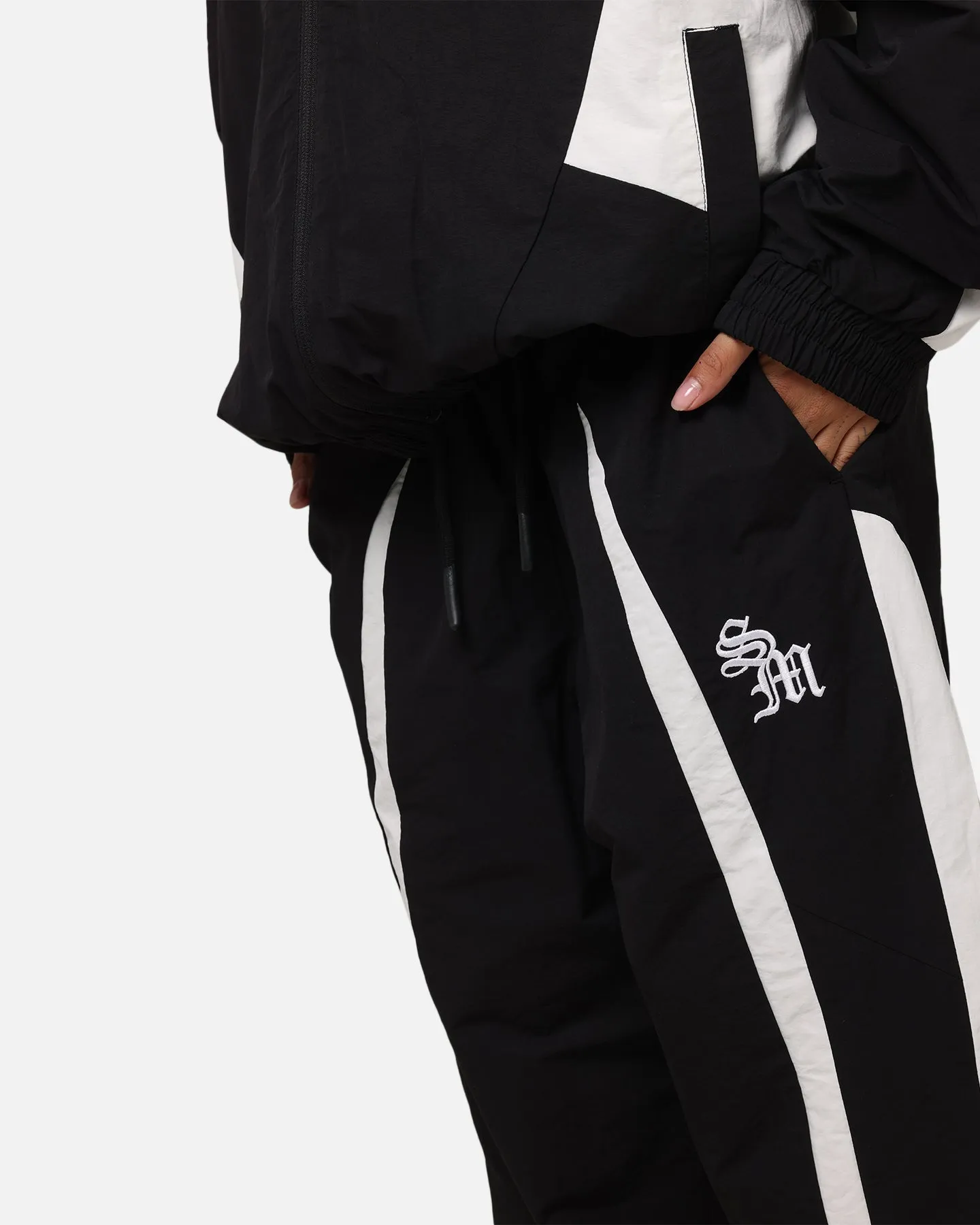 Saint Morta Oblivioin Nylon Track Joggers Black/White sold by Culture Kings product image thumbnail 3