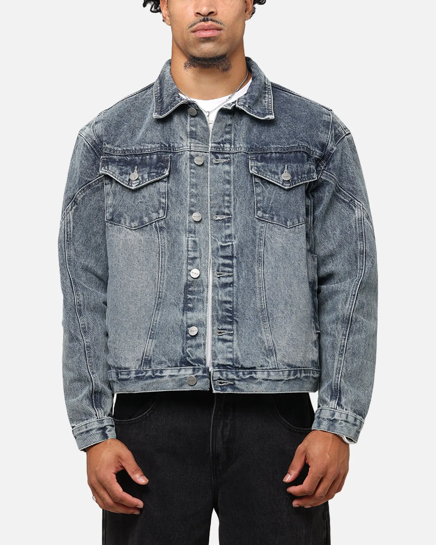 Saint Morta Armoury Denim Jacket Dirty Denim sold by Culture Kings