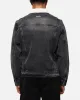 Saint Morta Gothic Distressed Denim Jacket Black Shadow sold by Culture Kings