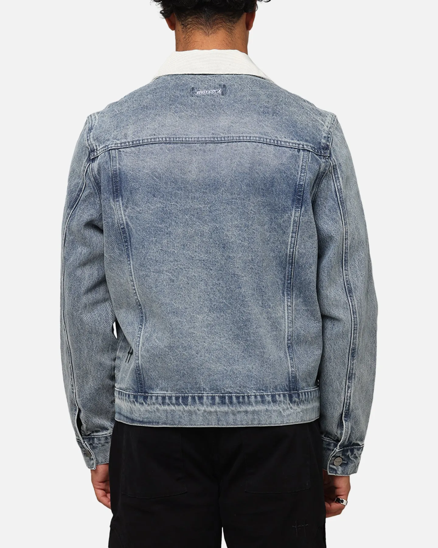 Saint Morta Gothic Distressed Denim Jacket Dirty Denim sold by Culture Kings product image thumbnail 3