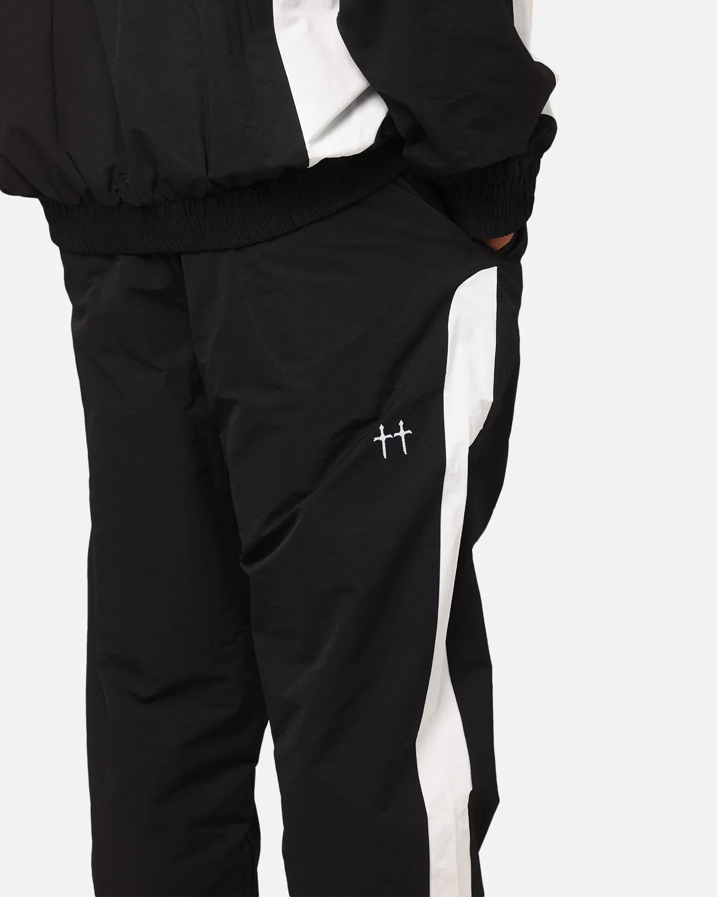 Saint Morta Oblivioin Nylon Track Joggers Black/White sold by Culture Kings product image thumbnail 4