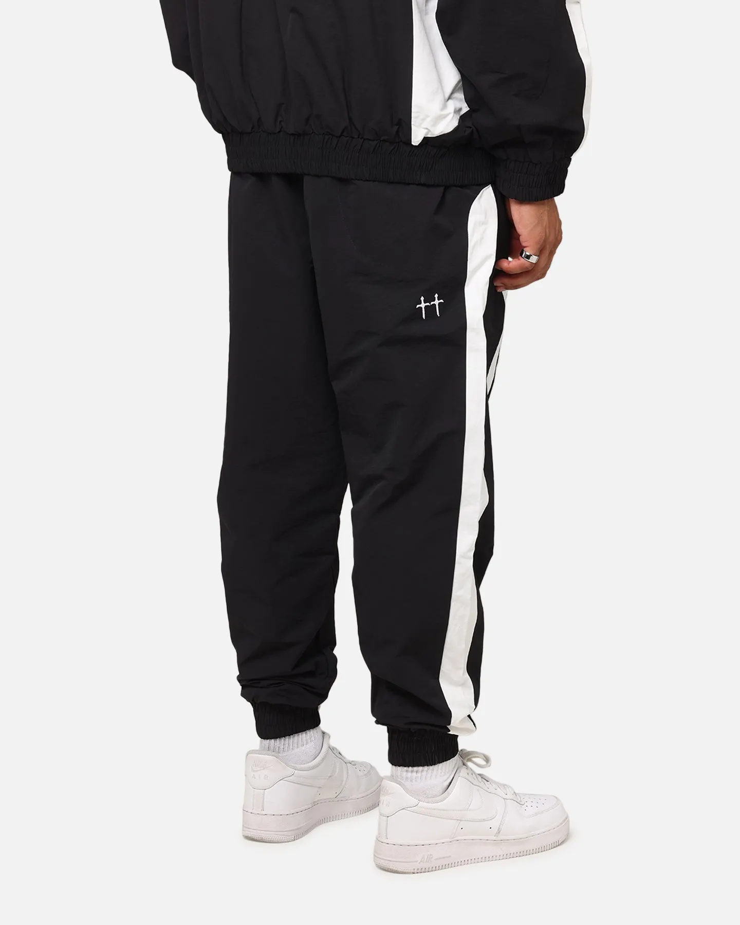 Saint Morta Oblivioin Nylon Track Joggers Black/White sold by Culture Kings product image thumbnail 5