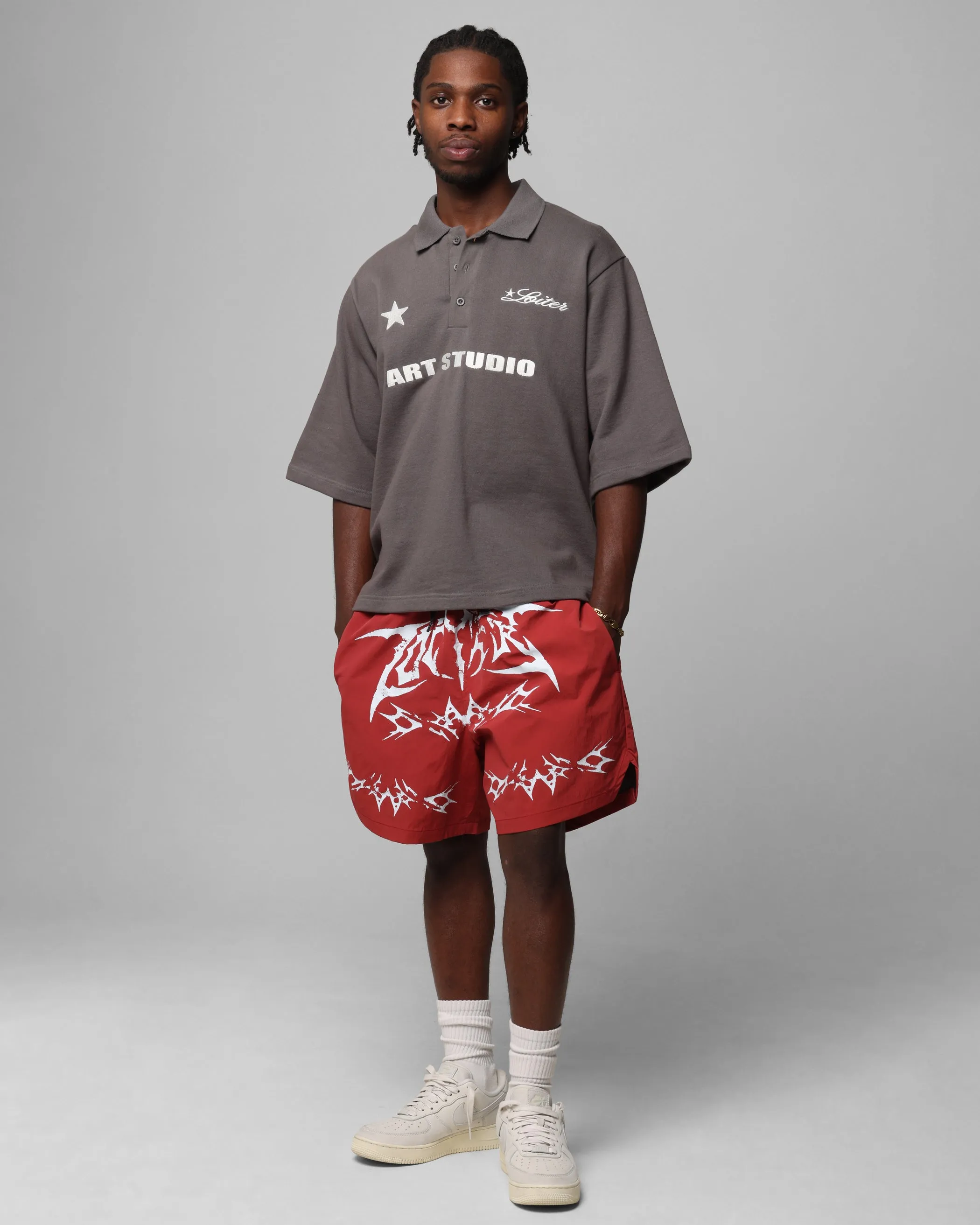 Loiter Stacked Metal Walk Shorts Burgandy sold by Culture Kings product image thumbnail 2