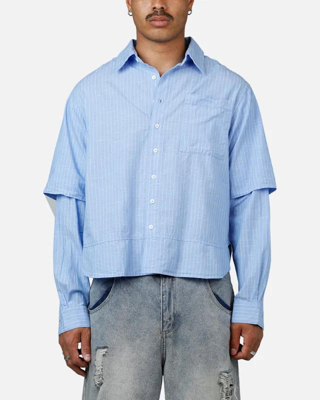 MNML Chambray Double Layer Shirt Blue sold by Culture Kings