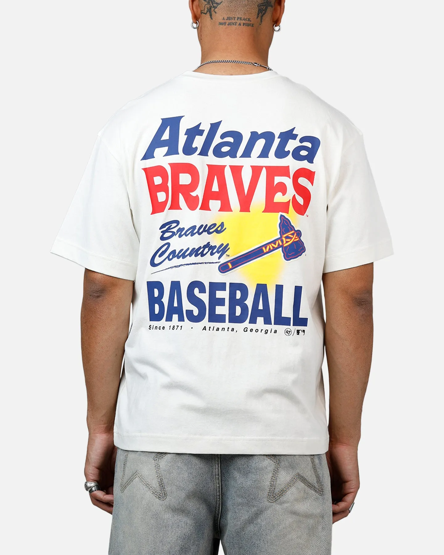 47 Brand Atlanta Braves All Fire T-Shirt White sold by Culture Kings