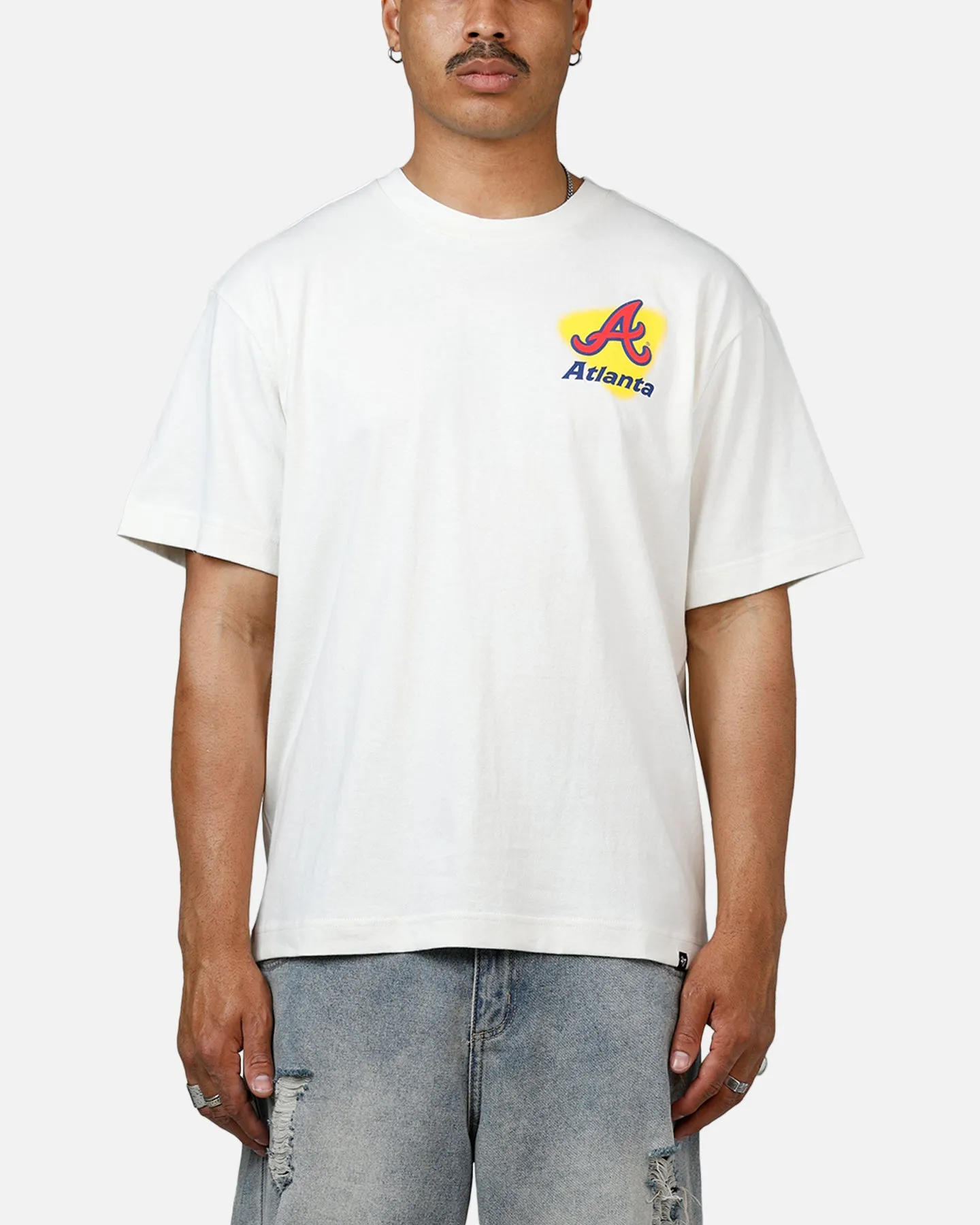 47 Brand Atlanta Braves All Fire T-Shirt White sold by Culture Kings product image thumbnail 2