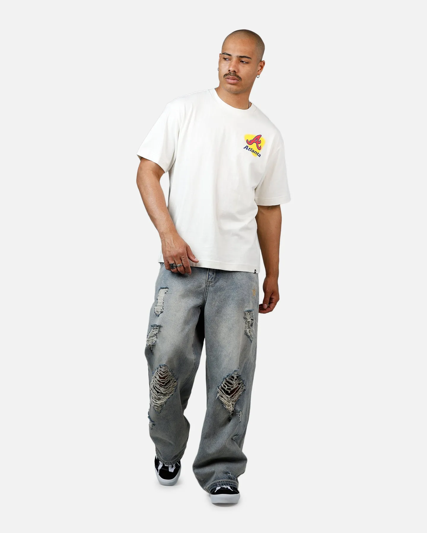 47 Brand Atlanta Braves All Fire T-Shirt White sold by Culture Kings product image thumbnail 3