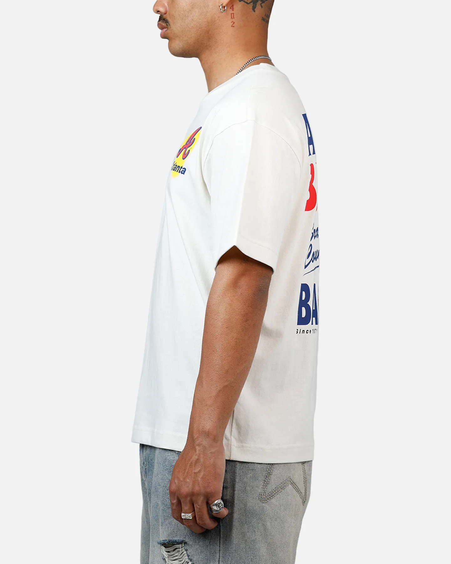 47 Brand Atlanta Braves All Fire T-Shirt White sold by Culture Kings product image thumbnail 5