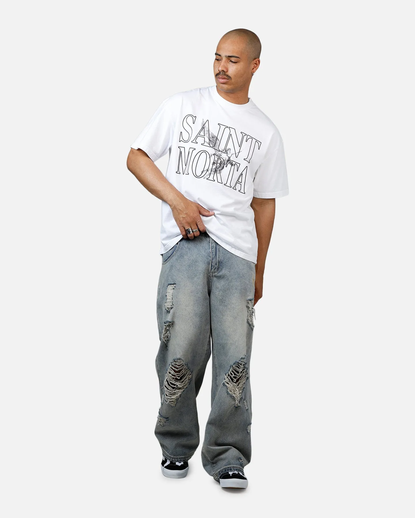 Saint Morta Angelic Drop Shoulder T-Shirt White sold by Culture Kings product image thumbnail 3