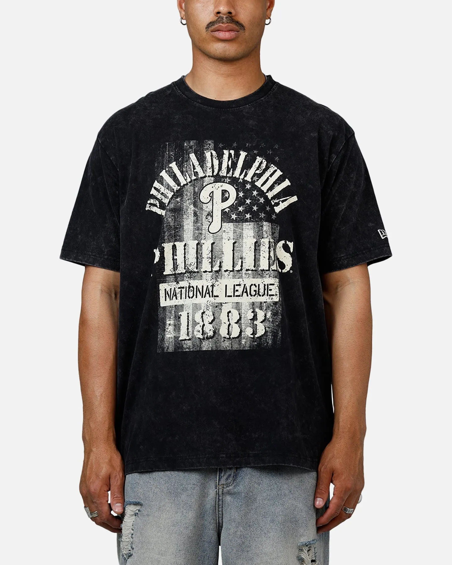New Era Philadelphia Phillies Armed Forces T-Shirt Washed Black sold by Culture Kings