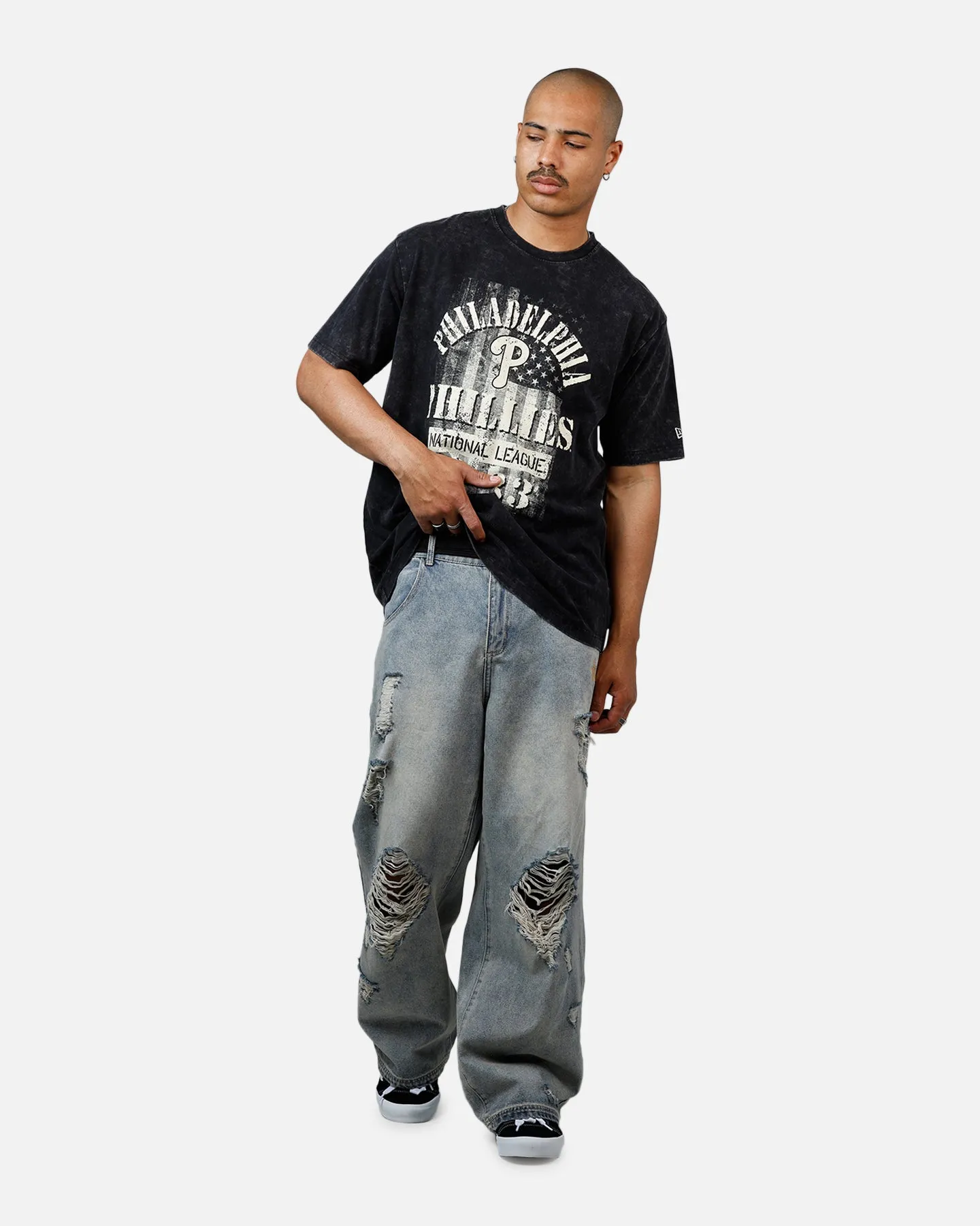 New Era Philadelphia Phillies Armed Forces T-Shirt Washed Black sold by Culture Kings product image thumbnail 3