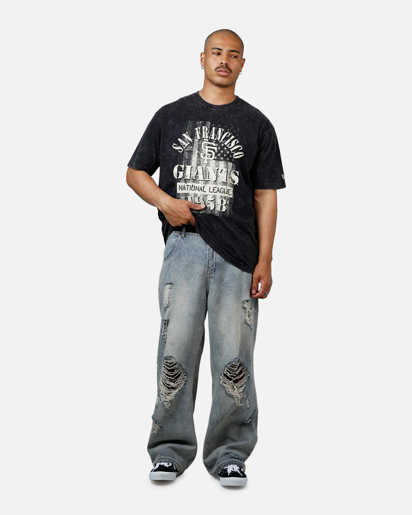 New Era San Francisco Giants Armed Forces T-Shirt Washed Black sold by Culture Kings product image thumbnail 3