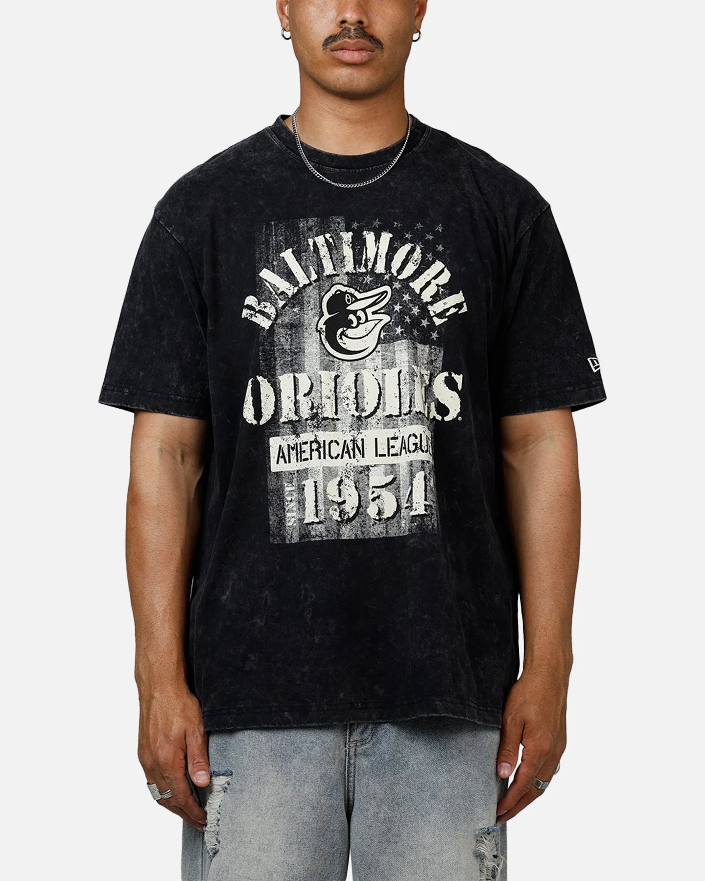 New Era Baltimore Orioles Armed Forces T-Shirt Washed Black sold by Culture Kings