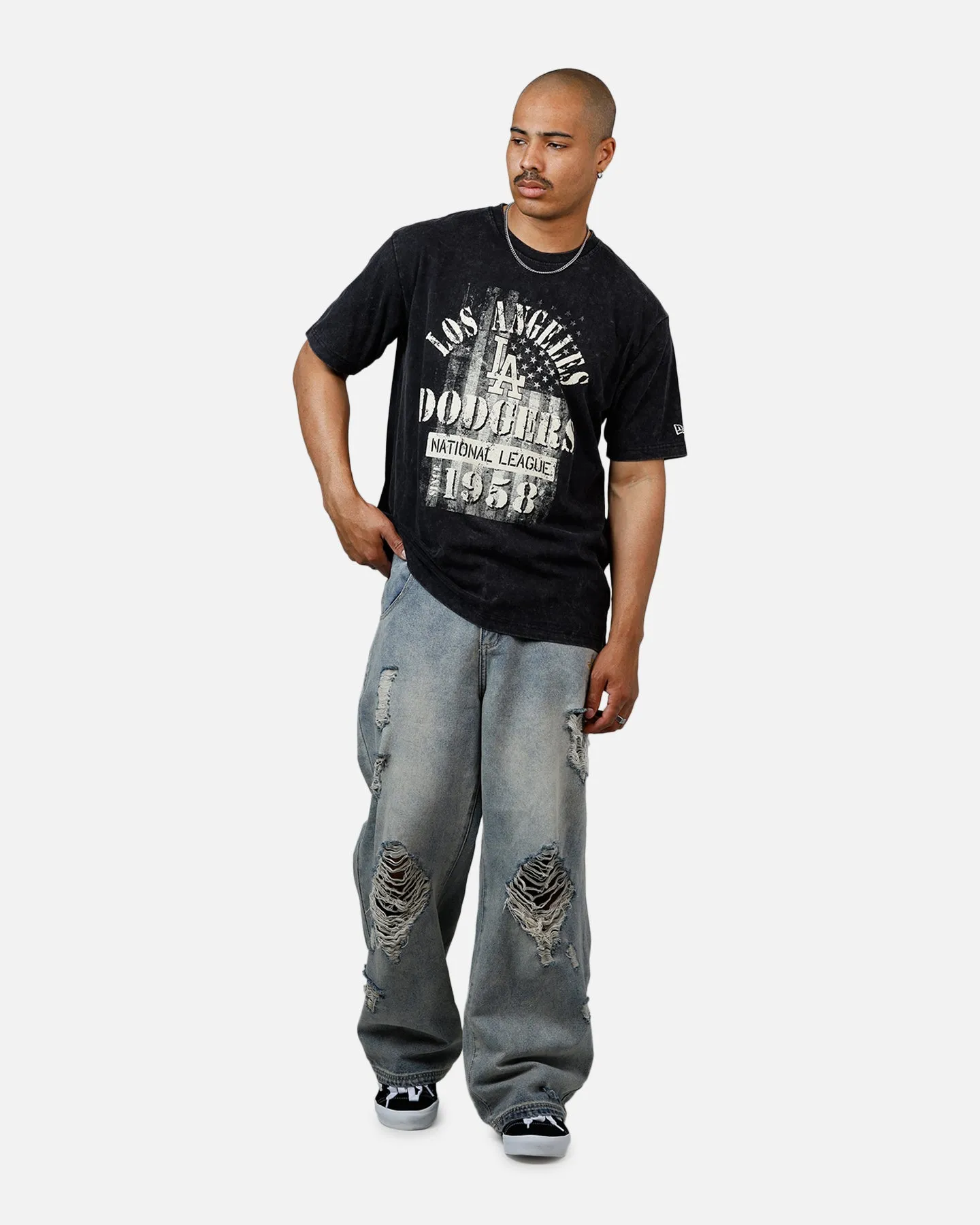 New Era Los Angeles Dodgers Armed Forces T-Shirt Washed Black sold by Culture Kings product image thumbnail 3