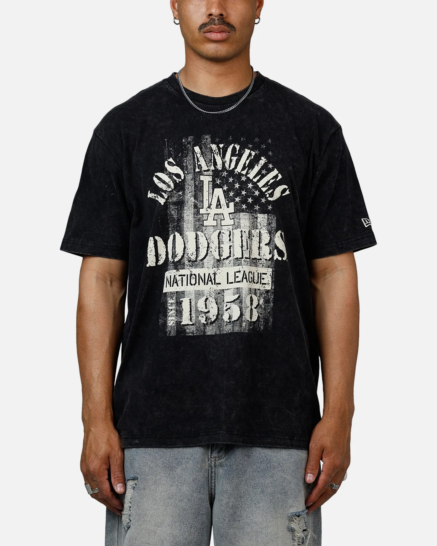 New Era Los Angeles Dodgers Armed Forces T-Shirt Washed Black sold by Culture Kings
