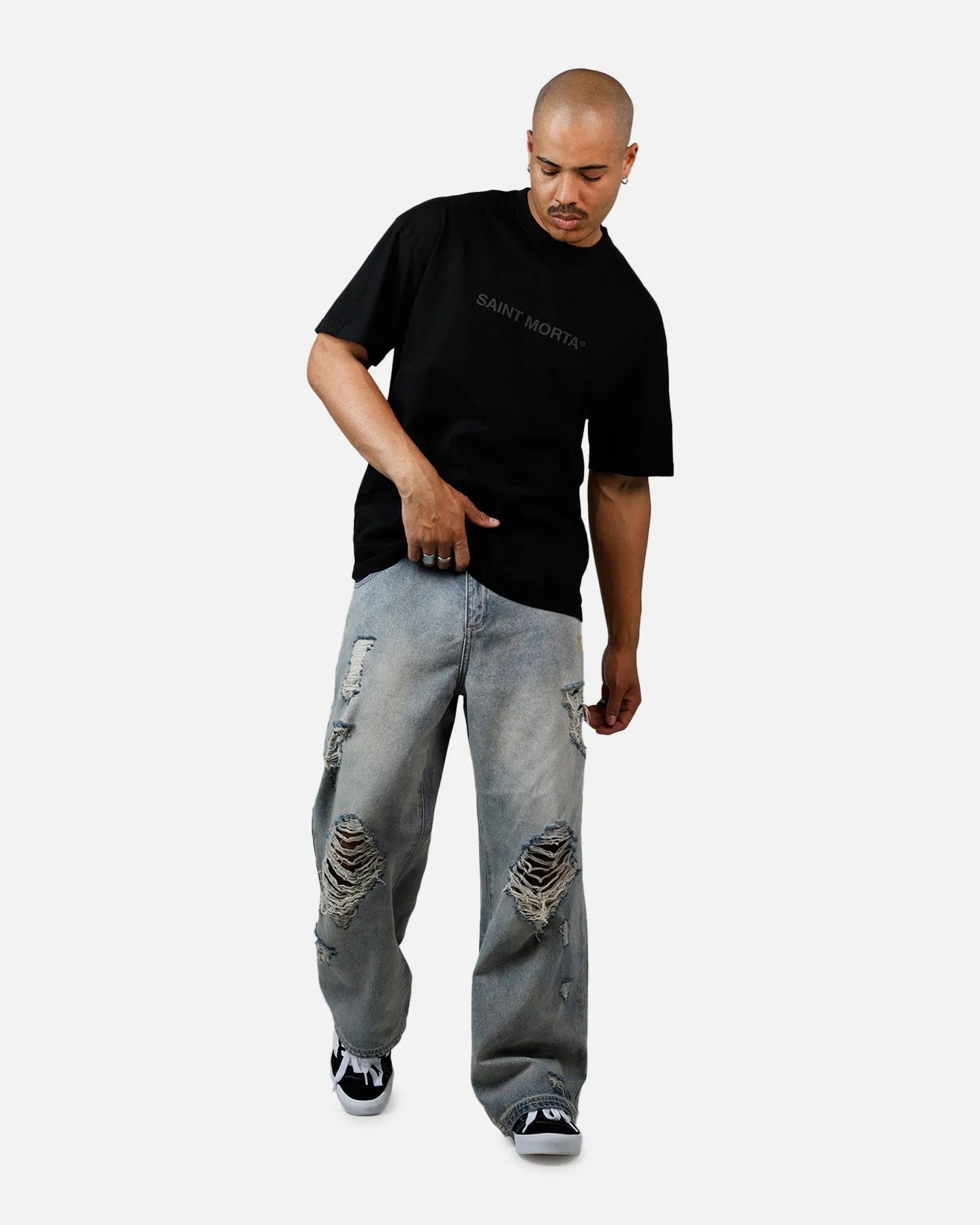 Saint Morta Memoriam Drop Shoulder T-Shirt Black sold by Culture Kings product image thumbnail 3