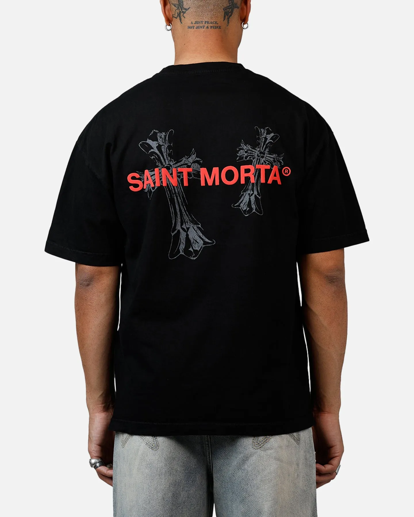 Saint Morta Memoriam Drop Shoulder T-Shirt Black sold by Culture Kings