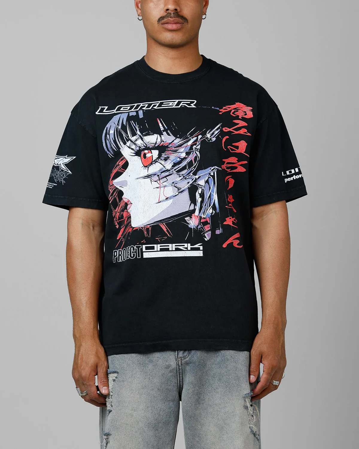 Loiter Cybernetics Heavyweight T-Shirt Black Acidwash sold by Culture Kings