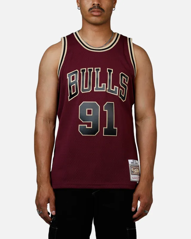 Mitchell & Ness Chicago Bulls Dennis Rodman 1997 Swingman Jersey Burgundy sold by Culture Kings