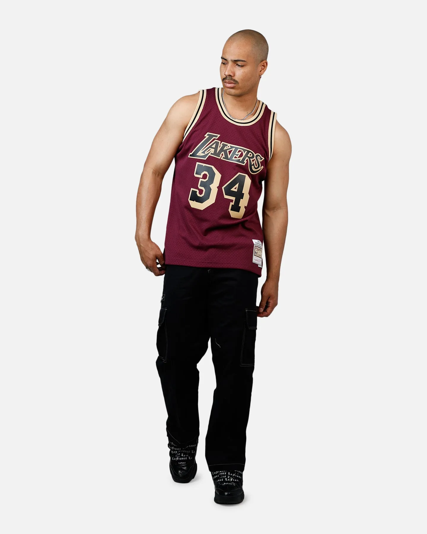 Mitchell & Ness Los Angeles Lakers Shaquille O'Neal 1996 Swingman Jersey Burgundy sold by Culture Kings product image thumbnail 3